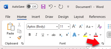 Open the Fonts dialog box